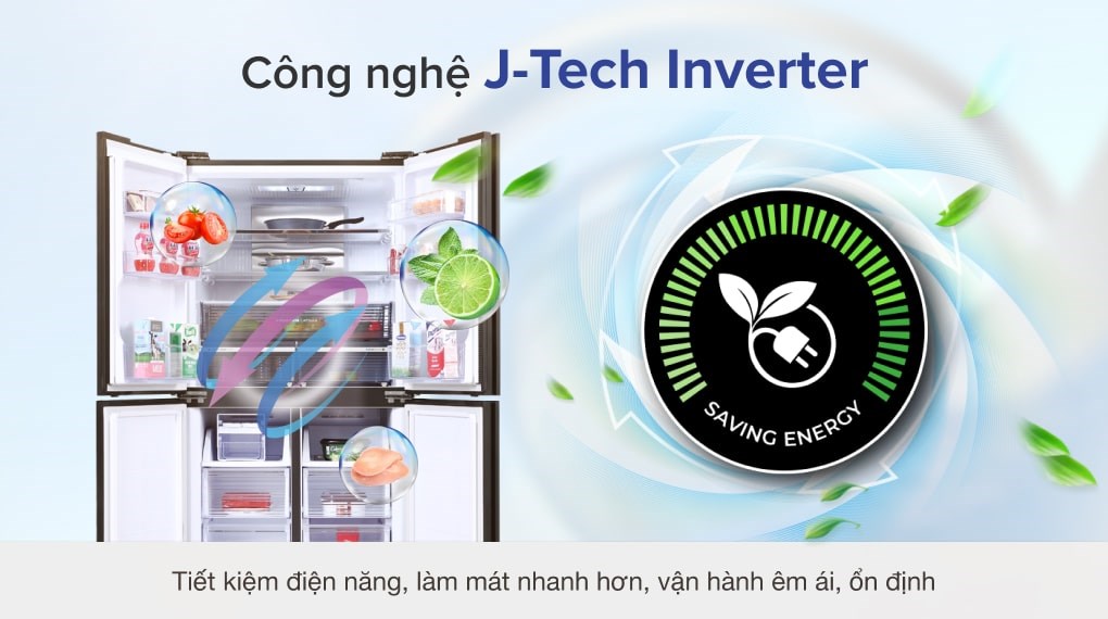 Tủ lạnh Sharp Inverter 525 lít Multi Door SJ-FXP600VG-BK - ảnh 2